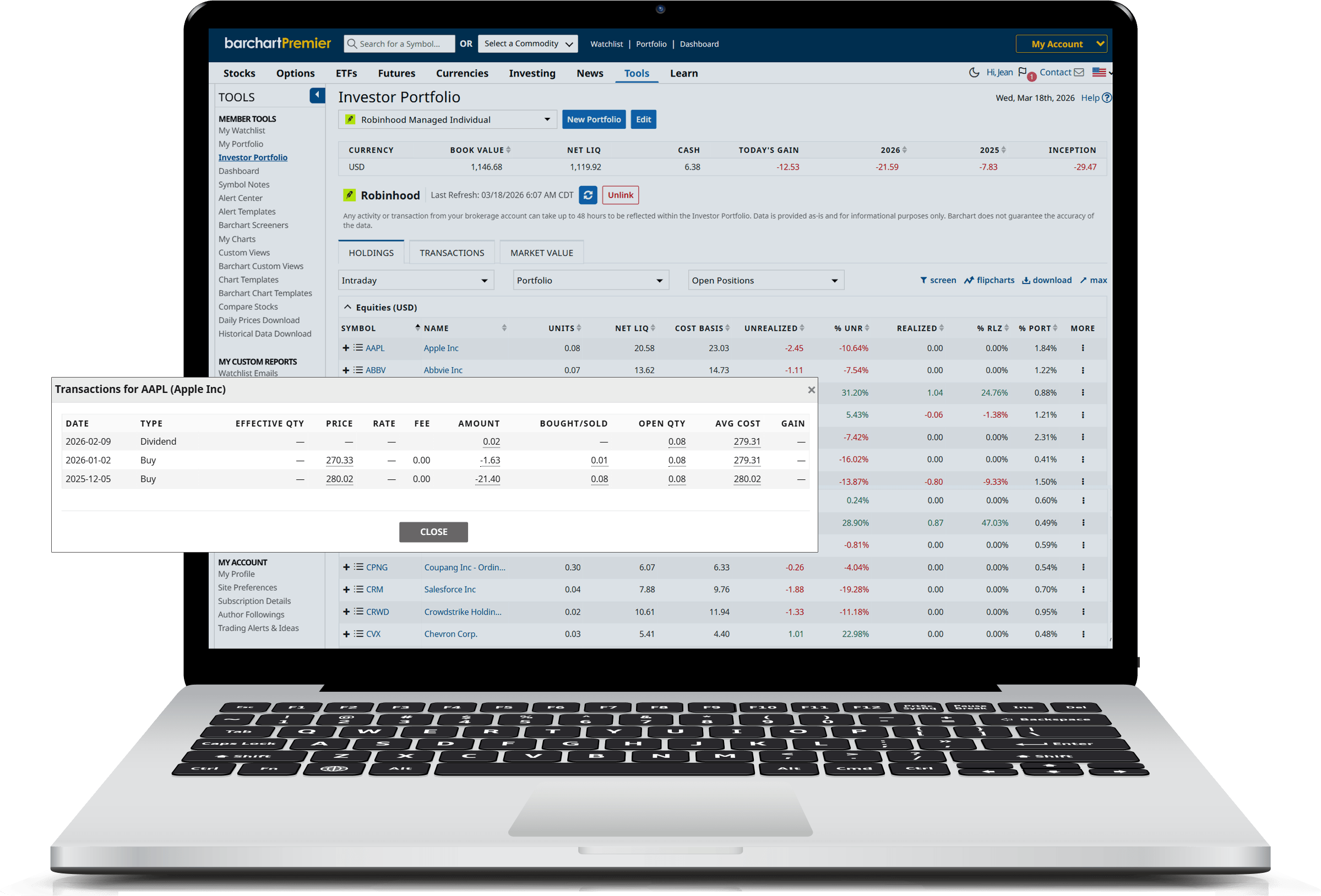 Investor Portfolio Monitor